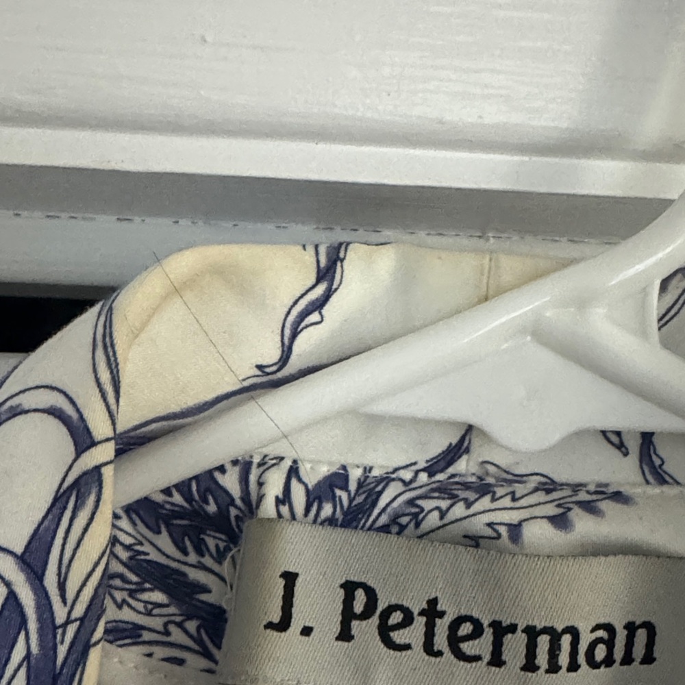 J. Peterman Blue and White Floral Blazer - Picture 3 of 16